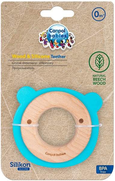 CANPOL BABIES medinis silikoninis kramtukas - bear 80/304