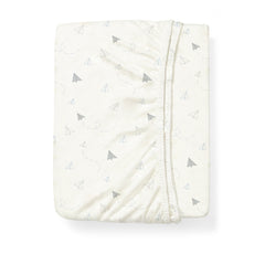 BABYONO bambukinė paklodė su guma lovytei - Spalva - Paper Planes - 120x60cm