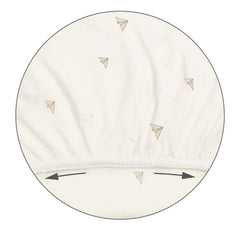 BABYONO bambukinė paklodė su guma lovytei - Spalva - Paper Planes - 120x60cm