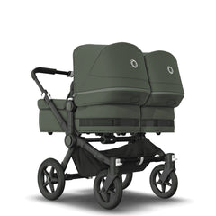Bugaboo Donkey 5 Twins vežimėlis dvynukams - Spalva - Black - Forest Green - Forest Green