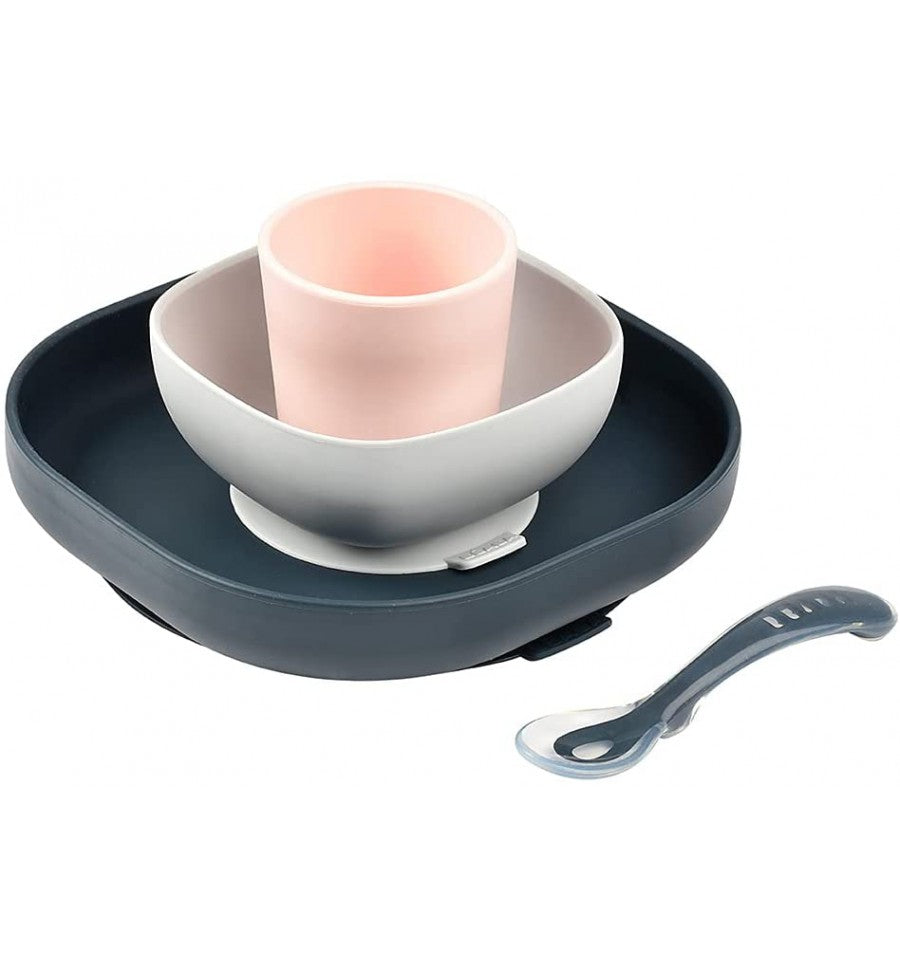 Beaba silikoninis 4vnt. pietų rinkinys, Night blue