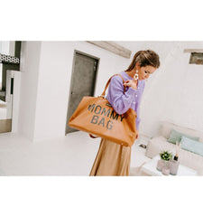 Childhome didelis mamos krepšys Mommy bag, Leatherlook Brown