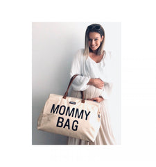 Childhome didelis mamos krepšys Mommy bag, Off white black