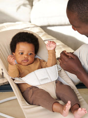 BABYBJÖRN gultukas - Bouncer Balance Soft - Spalva - Beige/Grey - light grey frame