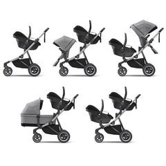 Thule Sleek - sportinukas (Aluminum/Gray Melange)