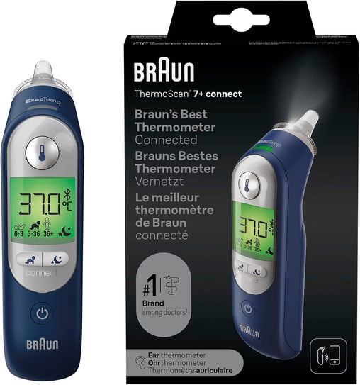 Braun ThermoScan 7+ Connect ausies termometras