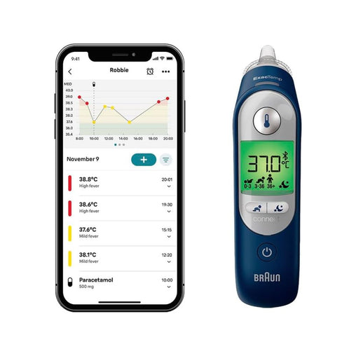 Braun ThermoScan 7+ Connect ausies termometras