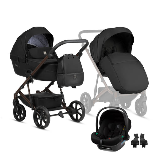 Tutis Viva6+ universalus vežimėlis 3in1 (070) + Tutis Elo Lux i-Size autokėdutė