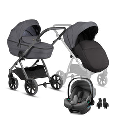 Tutis Uno6+ universalus vežimėlis 3in1 (169) + Tutis Elo Lux i-Size autokėdutė