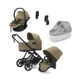 Thule Charm universalus vežimėlis 3in1 Faded Khaki + Thule Maple Connect Faded Khaki autokėdutė
