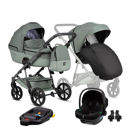 Tutis Viva6+ universalus vežimėlis 4in1 (039) + Tutis Elo Lux i-Size autokėdutė