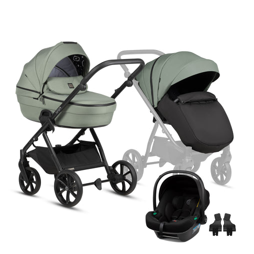 Tutis Uno6+ universalus vežimėlis 3in1 (130) + Tutis Elo Lux i-Size autokėdutė