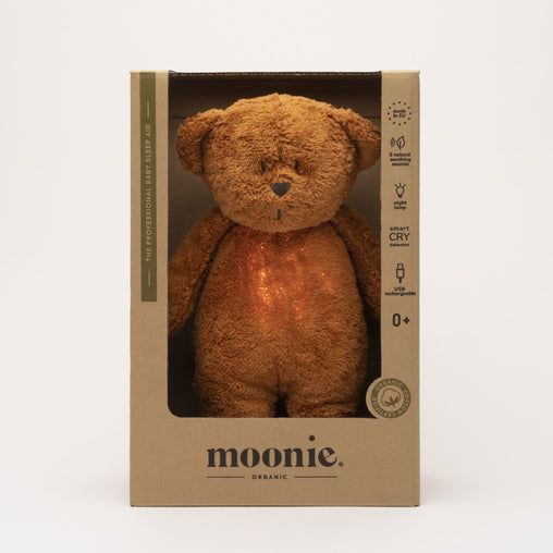 Migdukas Moonie Organic meškiukas - Spalva - Caramel