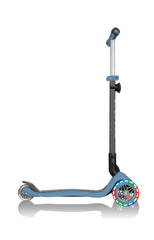 Globber paspirtukas Go Up Deluxe Lights - Pilkai mėlynas