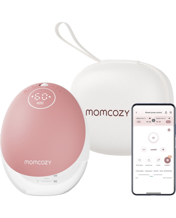 Momcozy nešiojamas belaidis pientraukis M9, rausvas
