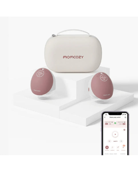 Momcozy dvigubas nešiojamas belaidis pientraukis M9, rausvas