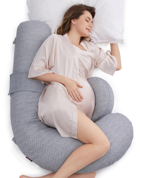 Momcozy nėščiosios pagalvė su vėsinančiu audiniu, F formos