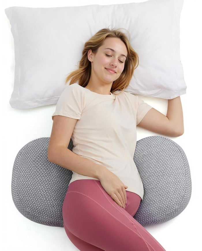 Momcozy nėščiosios pagalvė, W formos, grey