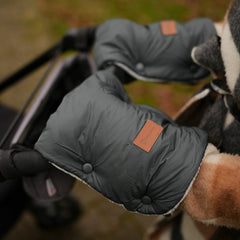 Žieminės pirštinės ant vežimėlio PETITE&MARS Jasie - Charcoal Grey