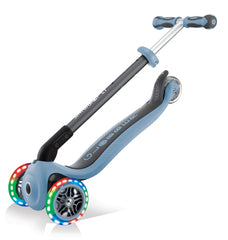 Globber paspirtukas Go Up Deluxe Lights - Pilkai mėlynas