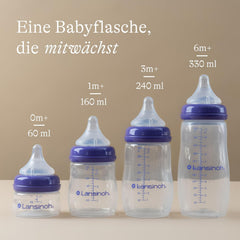 Stiklinis maitinimo buteliukas Lansinoh 160 ml