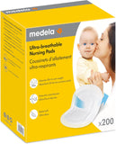 Medela Ultra breathable įklotai į liemenėlę 200vnt + DOVANA pieno laikymo maišeliai 4vnt.