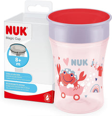 NUK Magic Cup gertuvė 230 ml Red Crab