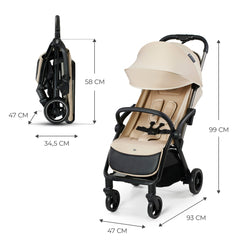 Kinderkraft sportinis vežimėlis Apino - Dune Beige KSAPIN00BEG0000