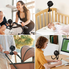 Momcozy nešiojamas vežimėlio ventiliatorius - juodas