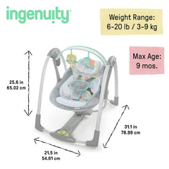 INGENUITY automatinė sūpuoklė - Hugs and Hoots