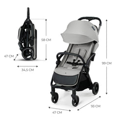 Kinderkraft sportinis vežimėlis Apino -Dove Grey KSAPIN00GRY0000