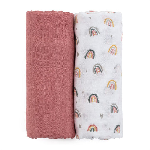 PETITE&MARS muslino vystyklai 2vnt. 120x120, Rose Rainbows