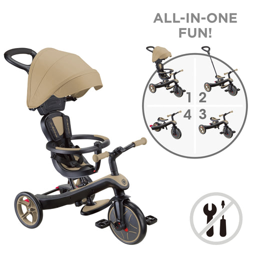 Triratukas Explorer Trike 4in1-Smėlio spalvos