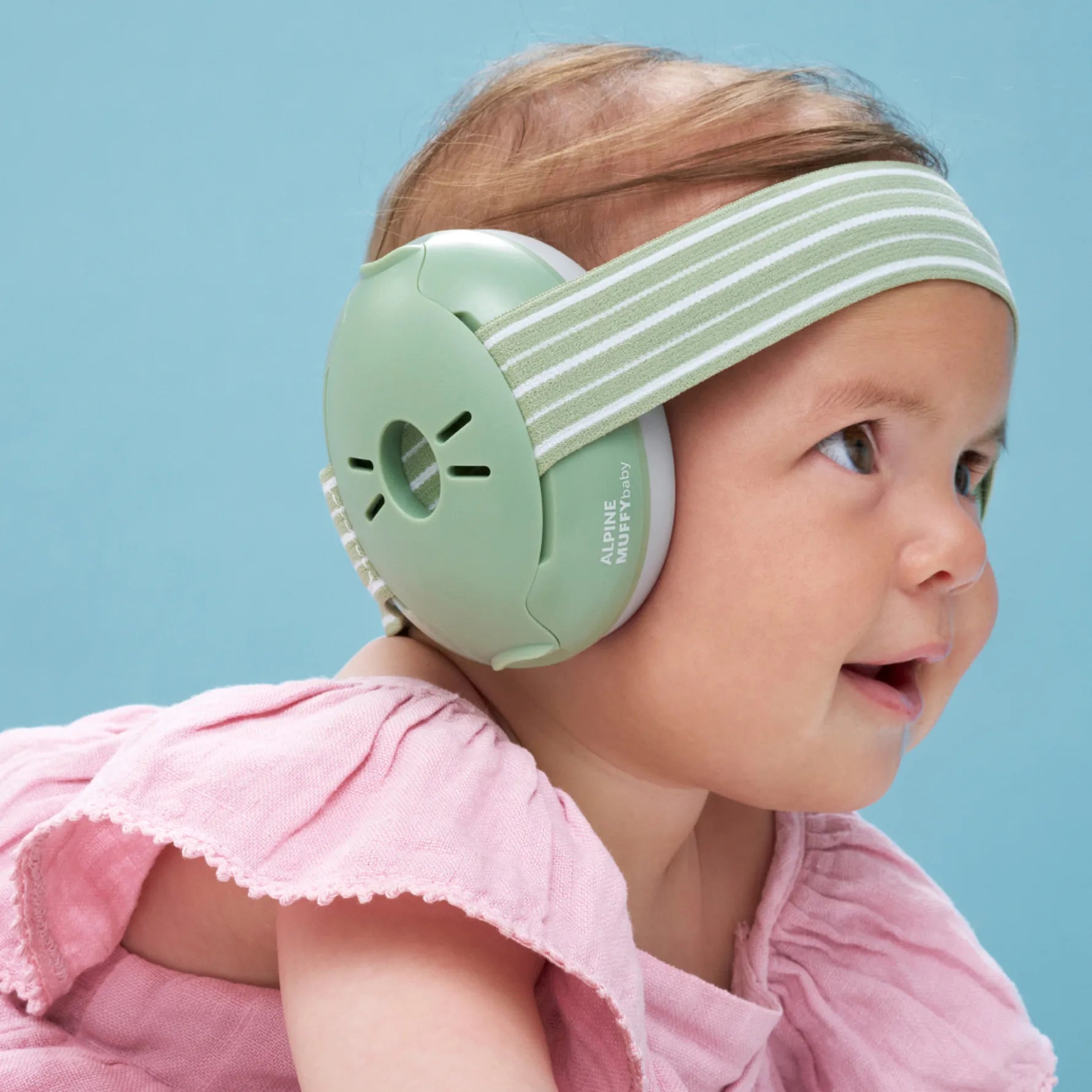 Muffy Baby Rose triukšmą slopinančios ausinės kūdikiams - Green