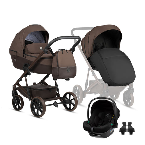 Tutis Viva6+ universalus vežimėlis 3in1 (067) + Tutis Elo Lux i-Size autokėdutė