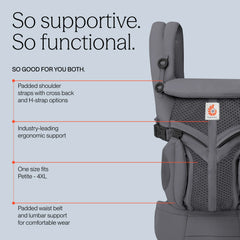 ERGOBABY nešioklė OMNI CLASSIC - Charcoal Grey Mesh