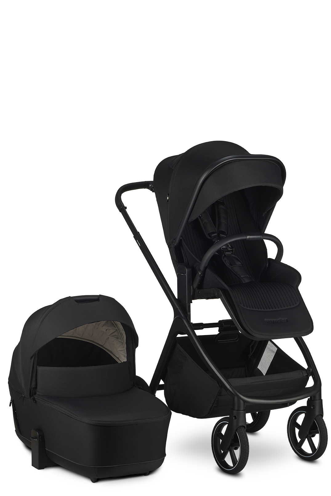 Easywalker Zoey universalus vežimėlis 2in1, Pure Black