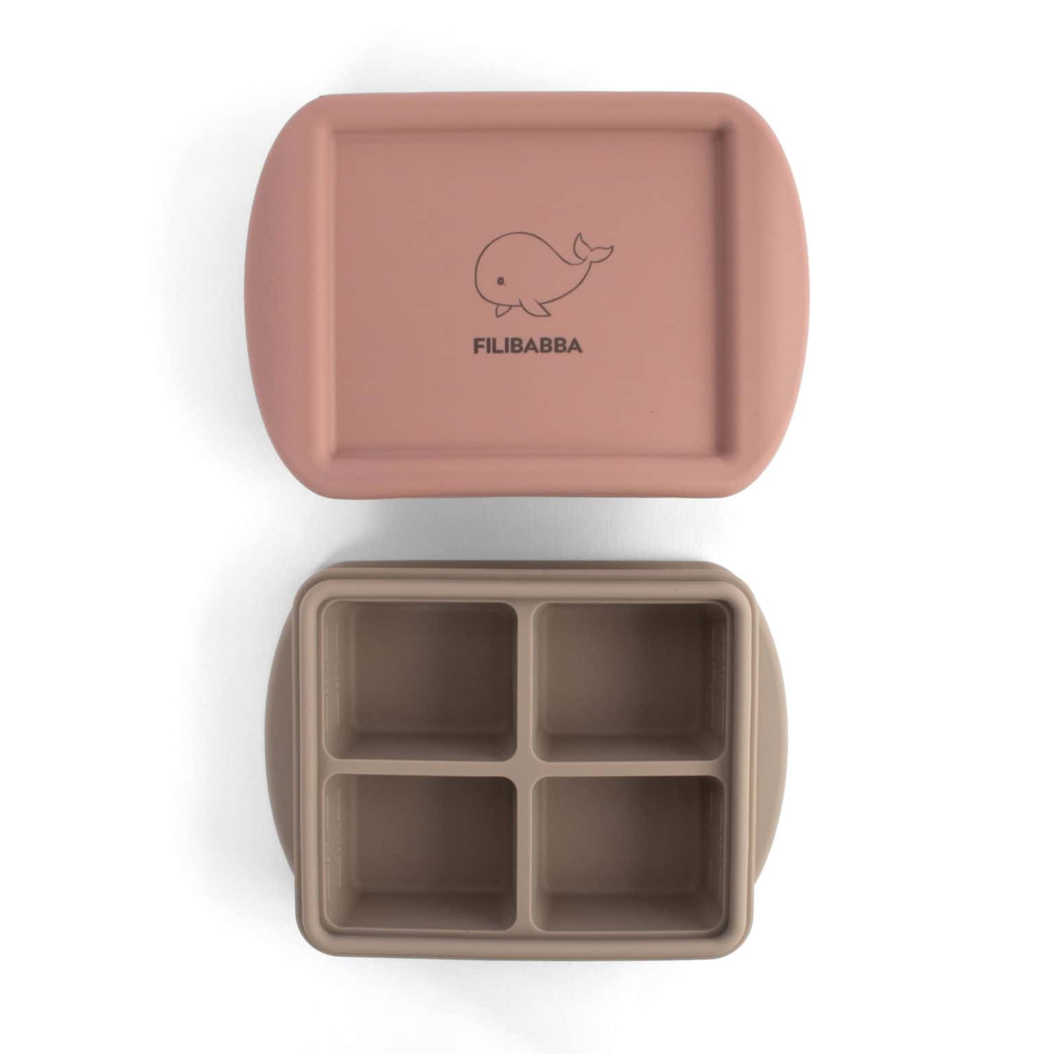 Filibabba kūdikių maisto šaldiklio formelės 4 × 65 ml – 2 vnt. pakuotė – Rose Mix