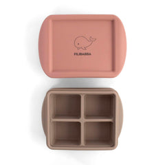 Filibabba kūdikių maisto šaldiklio formelės 4 × 65 ml – 2 vnt. pakuotė – Rose Mix