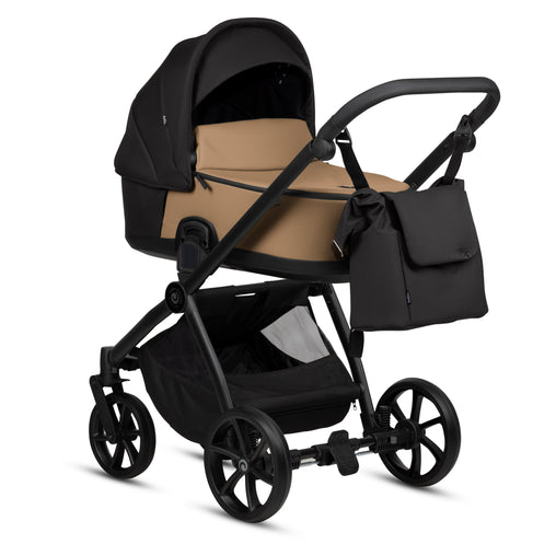 Tutis Mio3+ Thermo Leather Collection universalus vežimėlis 4in1 (180)+ Tutis Elo Lux i-Size autokėdutė ir Isofix bazė