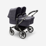 Bugaboo Donkey 5 Twins  vežimėlis dvynukams - Spalva - Graphite - Stormy Blue - Stormy Blue