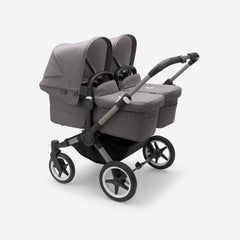 Bugaboo Donkey 5 Twins  vežimėlis dvynukams - Spalva - Graphite - Grey Melange - Grey Melange