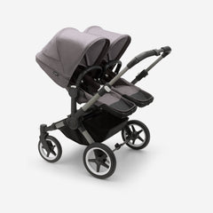 Bugaboo Donkey 5 Twins  vežimėlis dvynukams - Spalva - Graphite - Grey Melange - Grey Melange