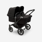 Bugaboo Donkey 5 Twins  vežimėlis dvynukams - Spalva - Black - Midnight Black