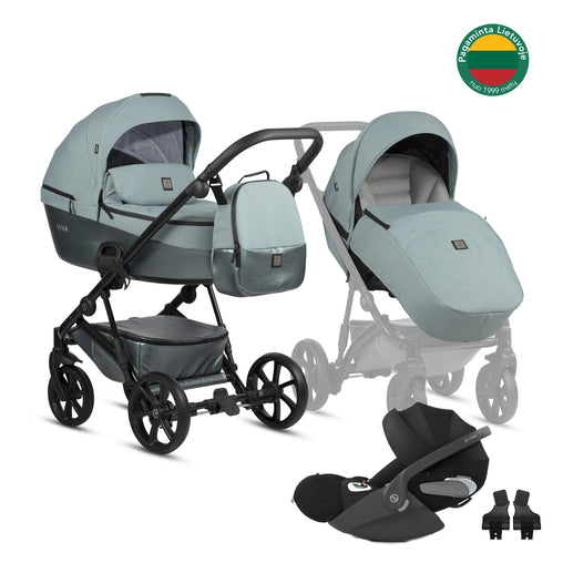 Tutis Viva⁵ universalus vežimėlis kūdikiams 3in1 (063) + Cybex Cloud T autokėdutė