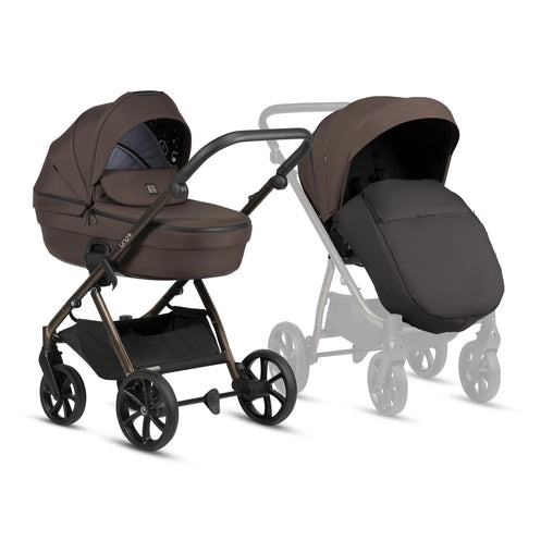 Tutis Uno6+ universalus vežimėlis kūdikiams 4in1 (147) + Tutis Elo Lux i-Size autokėdutė ir Isofix bazė