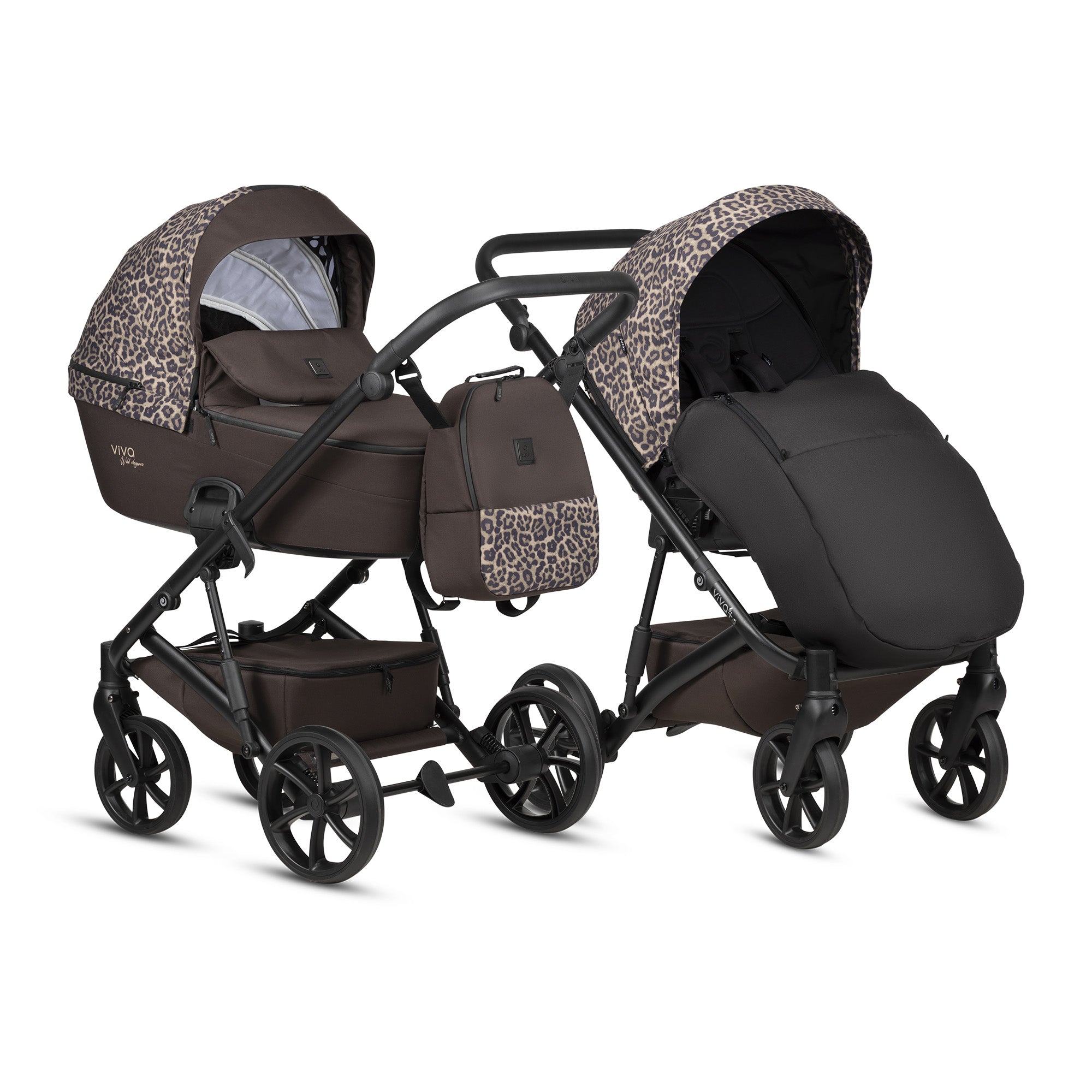 Tutis Viva6+ Wild Moca Edition universalus vežimėlis kūdikiams 2in1  (322)