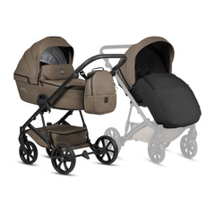 Tutis Viva6+ Leather universalus vežimėlis 3in1 (083) + Tutis Elo Lux i-Size autokėdutė