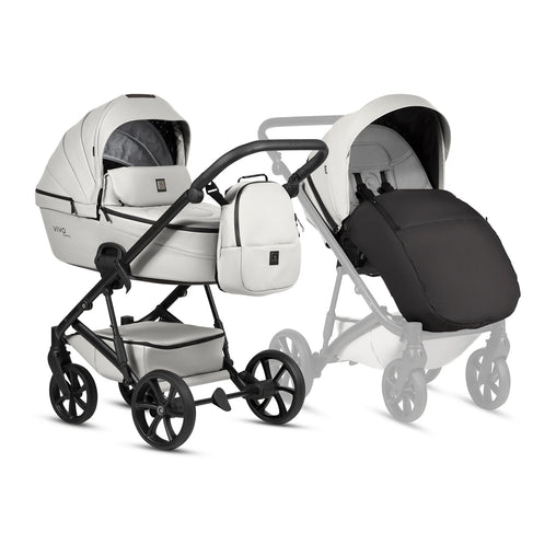 Tutis Viva6+ Leather universalus vežimėlis 4in1 (085) + Tutis Elo Lux i-Size autokėdutė