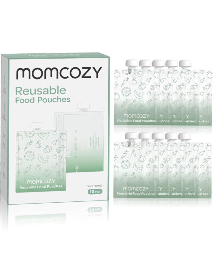 Momcozy daugkartiniai kūdikių maisto maišeliai, 150 ml, 10 vnt.